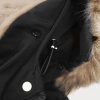 Teddy black/brown ladies winter parka coat