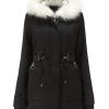 Ladies mid-length straight zipper down jacket