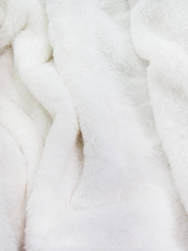 Faux fur jacket with fur lining blue-white