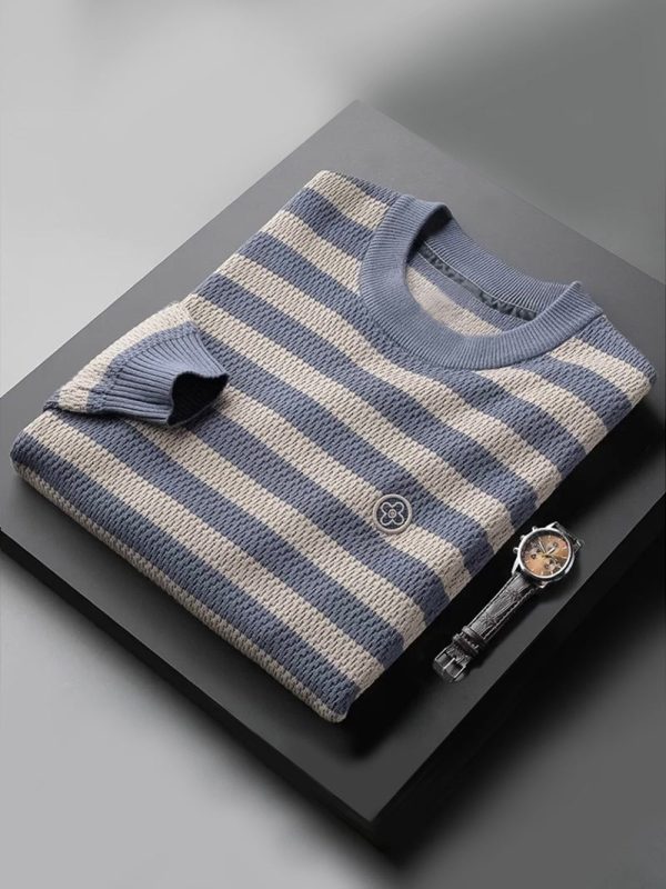 Men's casual striped autumn and winter sweater