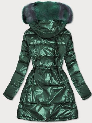 Ladies' Green Metal Winter Jacket